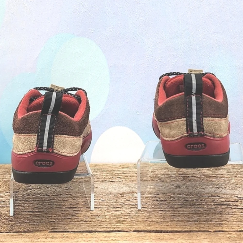 CROCS – Comfy red/brown shoes, toddler size 12